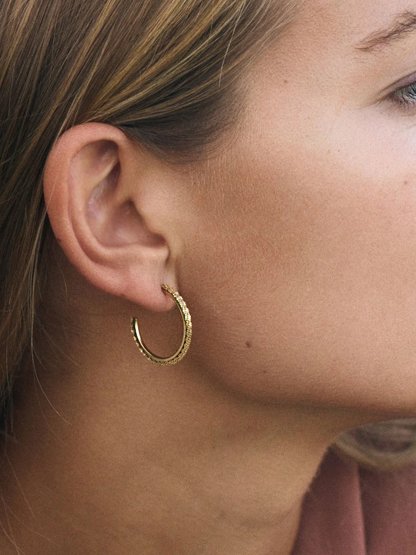 EDBLAD | Creolen TINSEL THIN CREOLES Small Gold | 